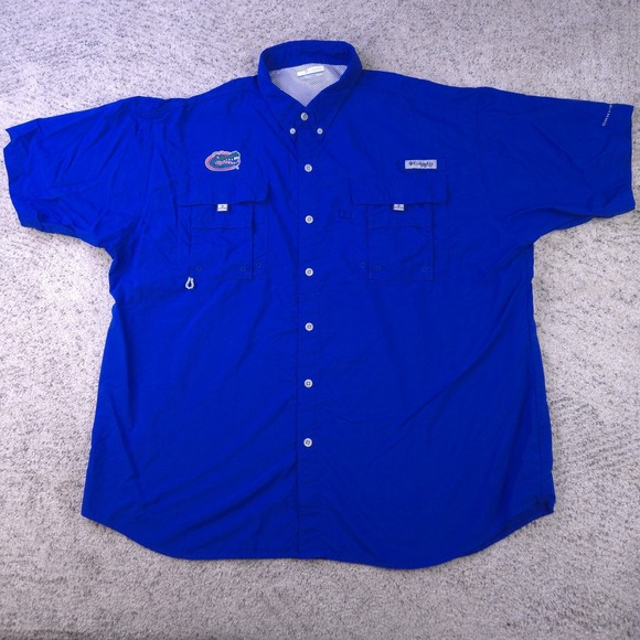 Columbia Other - Columbia PFG Florida Gators Shirt Mens 2X Big Fishing Short Sleeve Vented Blue